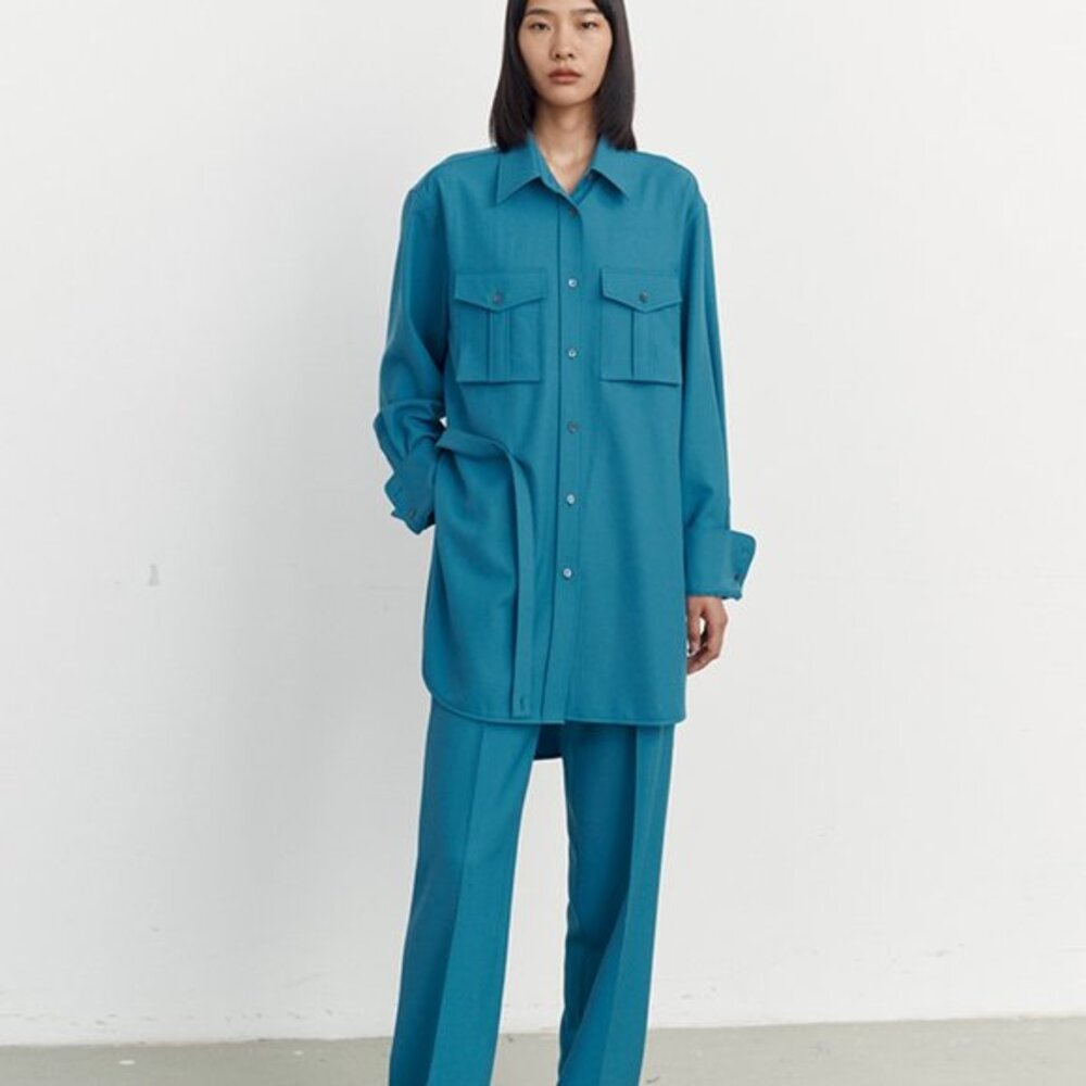 BNWT Women CHICJOC Timeless 100% Wool Shirt size 36